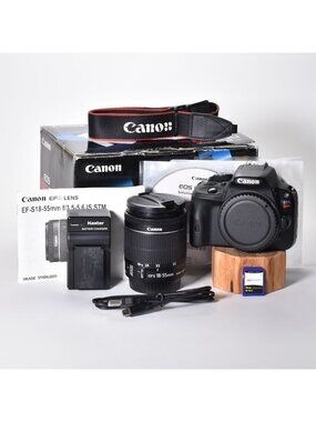 Canon EOS Rebel SL1 DSLR Camera Canon 18-55mm STM Zoom Lens HD Video 64GB SD